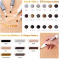 thumbnail image 2 of Wood Floor Scratch Repair - Set of 39 - Hardwood Floor Repair Kit Wood Filler Putty, Wood Markers Furniture Repair Kit Touch Up Pens for Scratch Stain Hole, Restore Laminate Vinyl Veneer Cabinet, 2 of 3