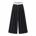 thumbnail image 6 of Cagogo Womens Wide Leg High Waisted Flowy Palazzo Pants Casual Loose Long Trousers for Office Work Beach Summer Fashion Clothes, Black L, 6 of 6