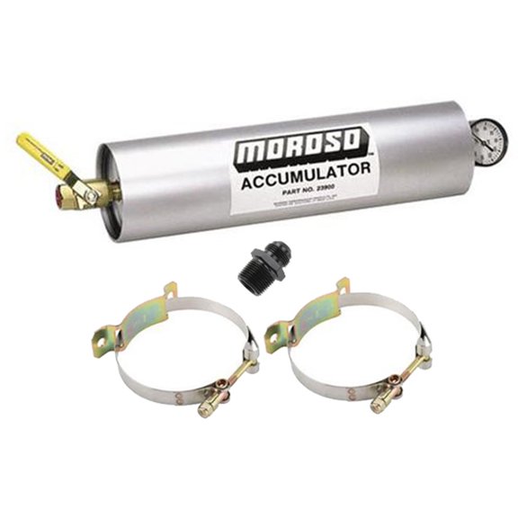 Moroso 23901 Accumulator, Mounting Brackets and Fitting, 1.5 Quart