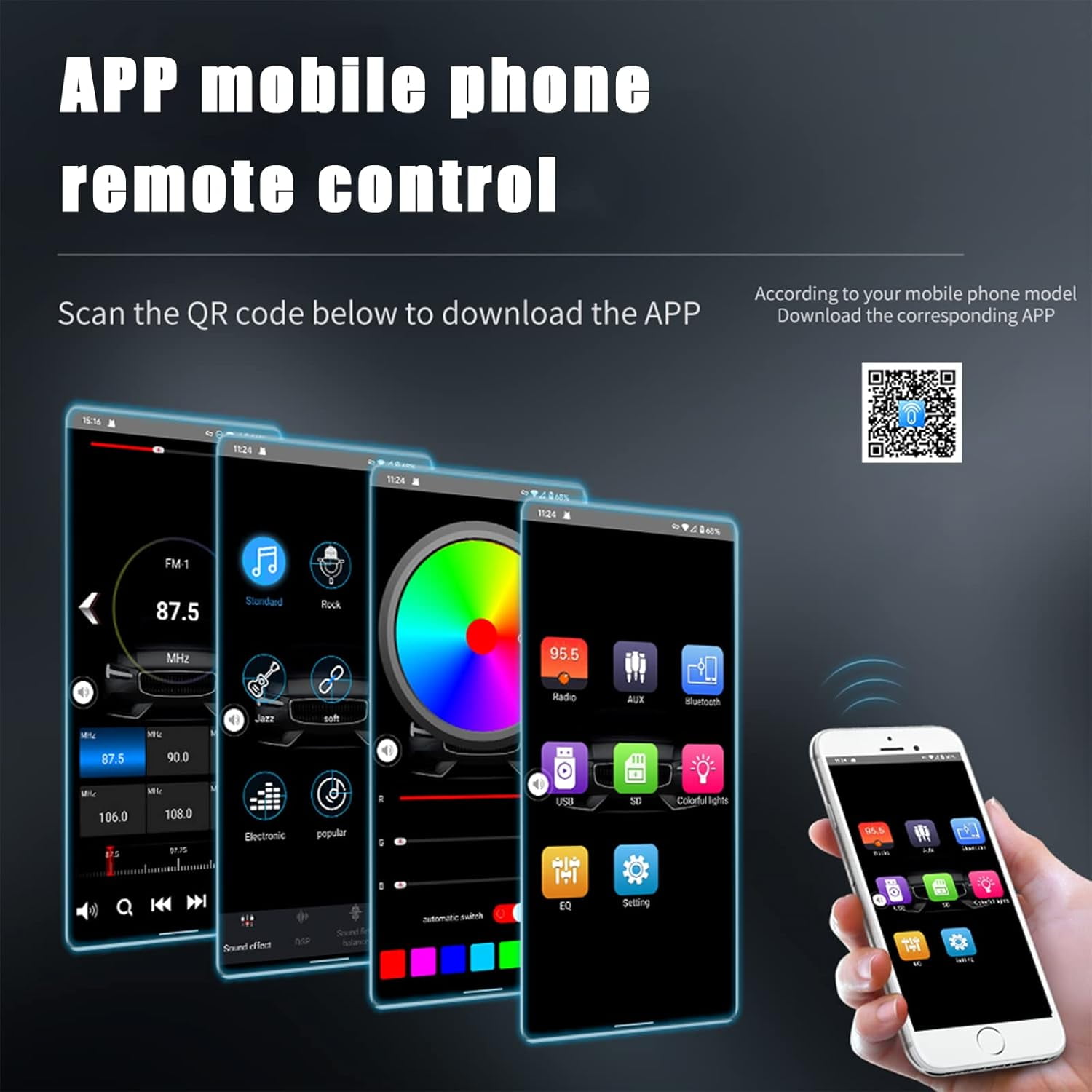 PODOFO Auto Car Radio Stereo 1 DIN 12V MP3 Player Bluetooth USB/SD/AUX-IN Music FM