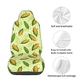 thumbnail image 4 of Wukai Fresh Corn Full Set Car Seat Covers with Soft Padding Universal Auto Front Seats Protector and Cushion Mat, 4 of 5