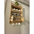 thumbnail image 3 of Wood Storage Shelf / spice rack wall mount, farmhouse kitchen organization, pantry storage, jar shelf, oil display, rustic tea coffee shelf, 3 of 4