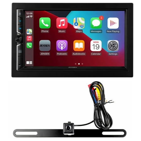 New Jensen CAR723W-M 7" 2-DIN Multimedia Receiver w/ Wireless CarPlay & Android Auto