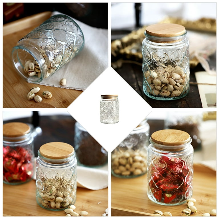 Premium Glass Storage Jar Durable Snack Storage Jar Nut Storage Jar with Lid