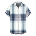 thumbnail image 4 of Womens Plaid Shirts Short Sleeve Button Down Shirt Casual Basic Tops Plus Size Tunic T Shirt, 4 of 5