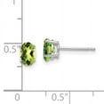 thumbnail image 2 of 14K White Gold 6x4mm Oval Peridot Stud Earrings, 2 of 5