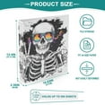 thumbnail image 3 of FORMRS 3 Ring Binder 1.5 inch with Pockets Set of 2 Clip Board 200 Sheets Capacity, Skeleton with Glasses, 3 of 8