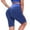 Blue, variant on Ussuma Holiday Gift Finder Workout Clothes for Women Plus Size Solid Color High Waist Seamless Butt Lifting Tummy Control Honeycomb Pants Yoga Half Shorts Comfy Womens Joggers Black L