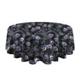 thumbnail image 5 of Round Tablecloths Goth Skull Gothic Table Cloth Water Resistant Fabric Spill-Proof Wrinkle Free Soft Table Covers for Dining Kitchen Parties Washable Tabletop Cover 60x60 Inch, 5 of 5