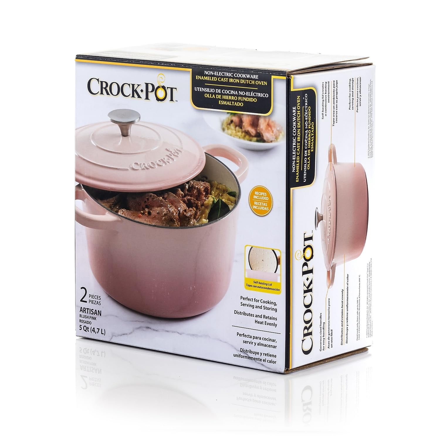 Pot Hollandais En Fonte Pré-Assaisonnée 1,3kg - Ustensile De Cuisine Robuste Avec Poignées Doubles Pour Barbecue, Four Et Camping