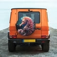 thumbnail image 6 of Salouo Ocean Seahorse Print Spare Tire Cover 14-17 inch Spare Tire Protector Universal Tough Tire Wheel Cover for Trailer SUV and Truck-, 6 of 6