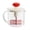 Red, variant on KGJQ Press Egg Beater, Manual Push Down Mixer for Baking, 500ml Measuring Cup with Whisk, Multifunctional Stirrer for Pancake Milk