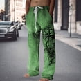 thumbnail image 1 of Men's Casual Linen Blend Pants with Drawstring for Everyday Leisure and Streetwear Styling Relaxed Yet Polished Breathable Spring Summer Autumn Comfort, 1 of 3