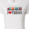 thumbnail image 4 of Inktastic I Love Trains Women's T-Shirt, 4 of 5