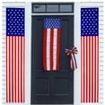 thumbnail image 5 of JeashCHAT 2Pcs Patriotic Decorations Porch Sign, American Flag Wall Hanging Banners,Independence Day Decorations for Front Door, 5 of 5