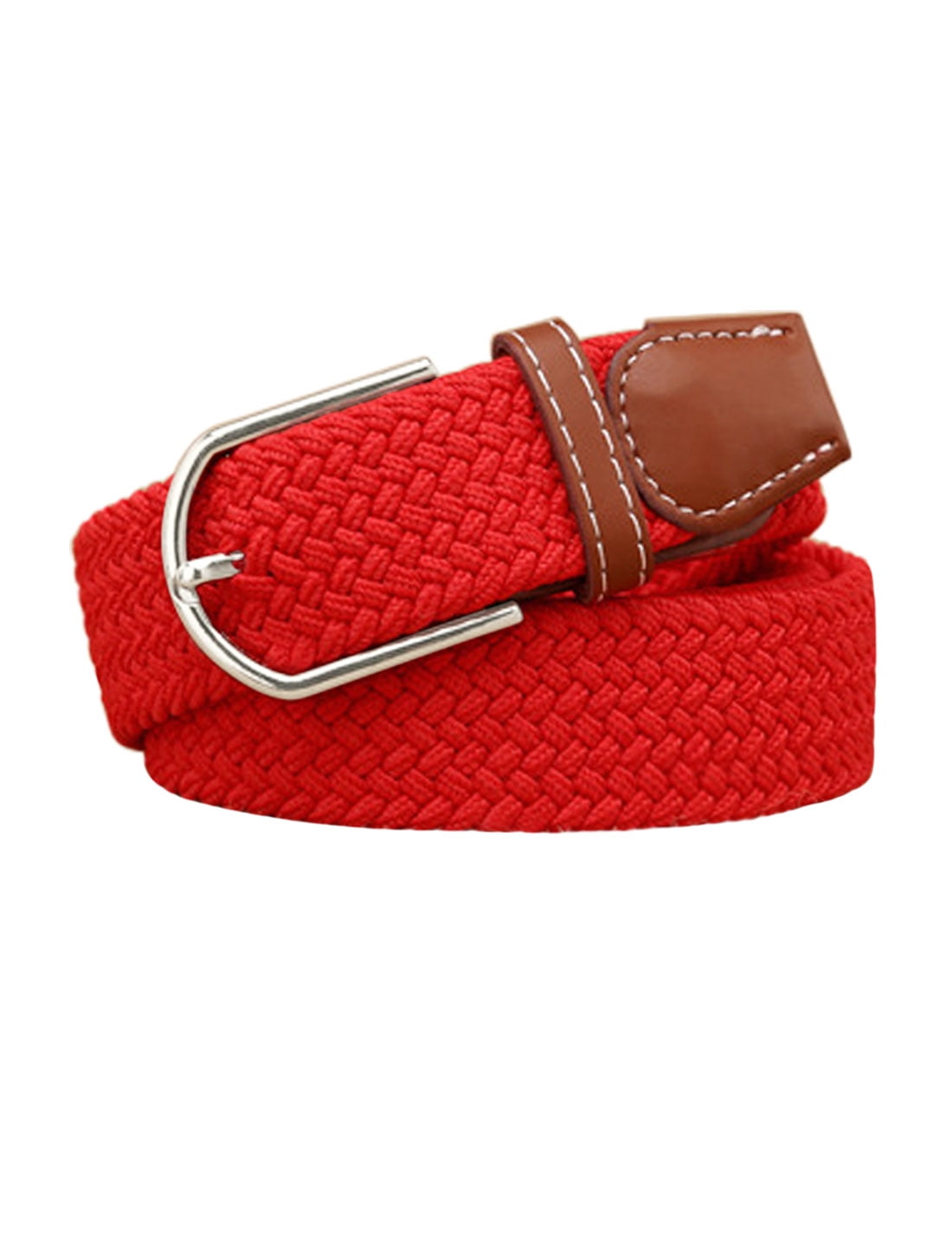 Wrangler Geniune Leather Zigzag Embossed Leather Belt in Brown