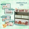 thumbnail image 5 of Qaba Toy Organizer with 6 Storage Bins, 25" x 12" x 26", Green, 5 of 9
