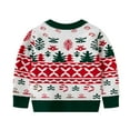 thumbnail image 5 of Little Boys Girls Kids Christmas Sweater Xmas Holiday Party Crewneck Knit Cute Pullover Tops 6 Years-7 Years, 5 of 5