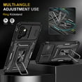 thumbnail image 6 of Samsung Galaxy A13 5G Case with Lens Protection, Galaxy A13 5G Ring Holder with Camera Cover & Kickstand Military Grade Shockproof Heavy Duty Protective Support Magnetic Car Mount Holder, Black, 6 of 7