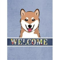 Carolines Treasures BB1411GF Shiba Inu Welcome Flag Garden Size