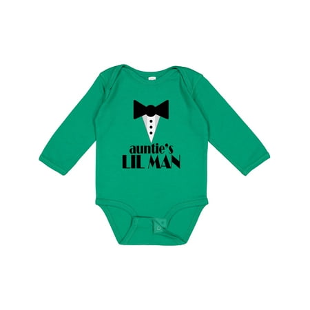

Inktastic Auntie s Lil Man Gift Baby Boy Long Sleeve Bodysuit