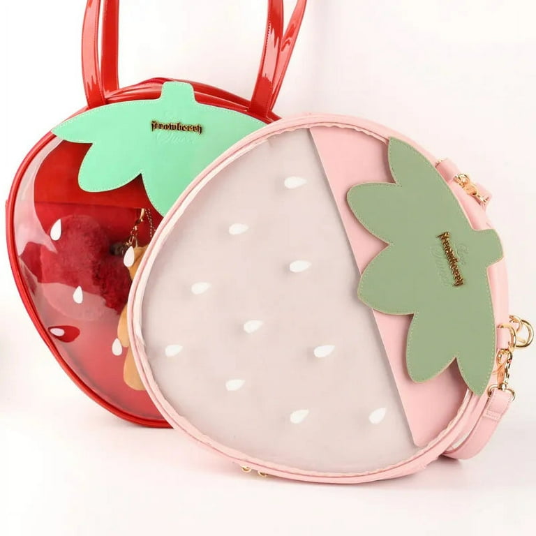 Strawberry Bags Kawaii Clear Transparent Lolita Harajuku Women Shoulder Bags Candy Color Lovely Ita Bag Sweet Girl Gift Walmart