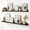 Black-2-55in, variant on White 24in Floating Shelves Set of 2 Wall Mounted Decor Storage