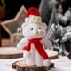 thumbnail image 5 of Mini árbol de Navidad de resina con oso | Decoración para casa pequeña y accesorio para fotos | Decoración navideña blanca para escritorio, repisa o centro de mesa, 5 of 6