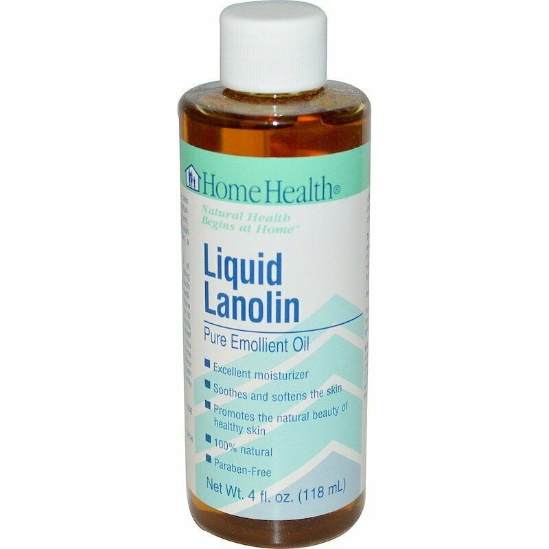 Home Health Liquid Lanolin Pure Emollient Oil, Moisturize Skin, 4oz, 2