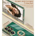 thumbnail image 6 of Dteck for Samsung Galaxy S24 Ultra Case with Screen Protector, Built-in 360° Rotation Ring Holder Magnetic Stand, Luxury Shiny Plating Edge Shockproof Electroplated Protective Cover,Green, 6 of 6