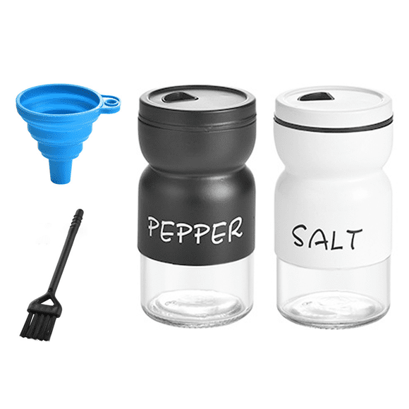 Pepper Shakers Set,Kitchen Decor,Glass Salt And Pepper Shakers Set,Cute Salt Shaker