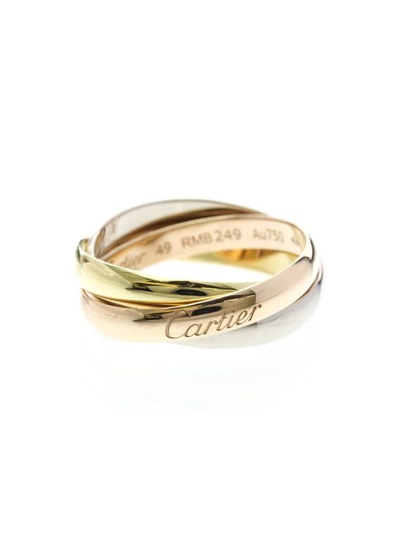 Pre-Owned Cartier Trinity Ring 18K Yellow Rose & White Gold