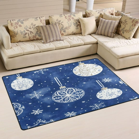 Christmas Decoration Pattern Soft Polyester Area Rug 31''x20'', Non Slip, Memory Foam, Water Absorbent