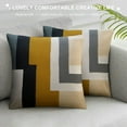 thumbnail image 3 of ARISTURING  Retro Boho Textured Accent Mid Century Throw Pillow Covers Modern Vintage Minimalist Geometric Decorative Abstract Pillowcase for Sofa,Brown Black and Gray, 3 of 5