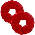 thumbnail image 1 of HSHDLDF 2 Pcs Chouchous Rouges Grande Taille pour Cheveux Femmes Bandes Élastiques pour Cheveux, 1 of 3