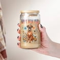 thumbnail image 4 of Happy New Year with Rhodesian Ridgeback Fireworks Holiday Xmas Winter 2025 16oz Glass Cup Mug Ridgebacks Dog Lover Gifts Glass Can with Bamboo Lid and Straw - 00025, 4 of 5