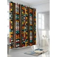 thumbnail image 3 of Abstract Retro Boho Shower Curtain, Southwestern Pattern Bathroom Decor Curtains Set with Hooks, Yellow Brown Waterproof Fabric Home Accessories， Stall 54 X 78 Inch, 3 of 6