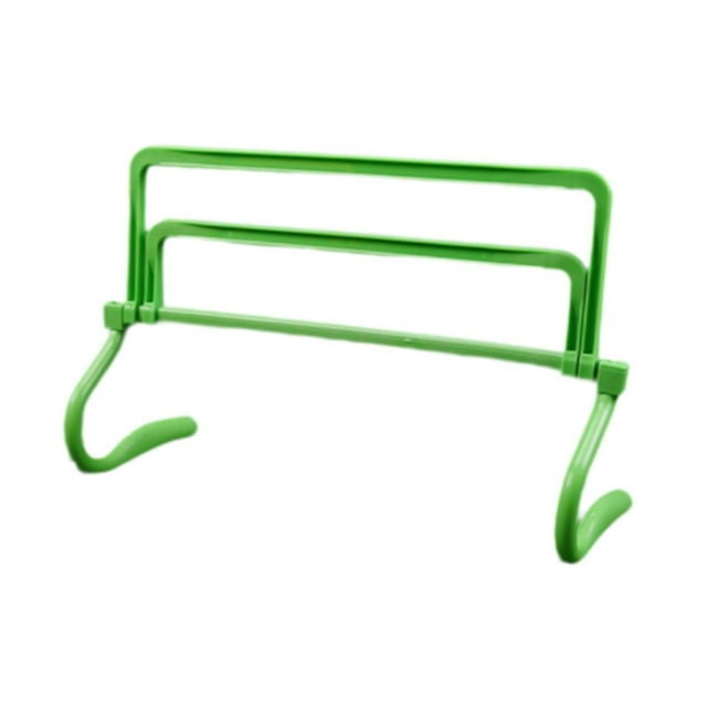 Juego de barras de salto con obstáculos ajustables para agilidad y entrenamiento de velocidad verde
