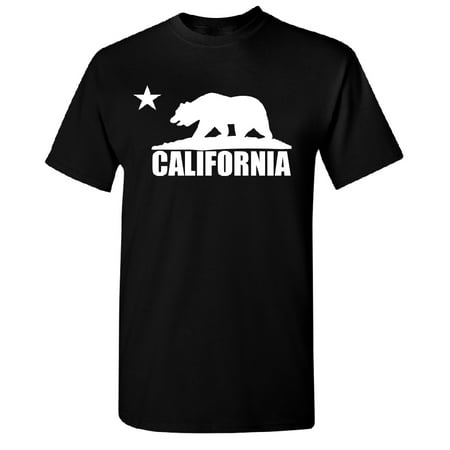White California Bear Flag Mens T Shirt Tee Black XX Large White California Bear Flag Mens T Shirt Tee Black XX Large