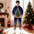 thumbnail image 2 of Mercatoo Boys Girls Sweatsuit Kids 2 Piece Christmas 𝐓racksuits Xmas Printed Jogging Outfits Sweatpants & Fleece Hooded Set, 2 of 8