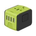 thumbnail image 2 of Matsuzay de pared con 4 puertos Convertidor universal Adaptador de viaje multifuncional internacional Accesorios de estación de carga Electrónica Verde, 2 of 6