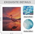 thumbnail image 3 of Diamond Art Kit for Adults, Flamingo Sunset Reflection Beauty Diamond Painting for Adults Beginners, 5D DIY Diamond Art Painting Kits, Colorful Diamond Painting Craft for Home Decor 12x16, 3 of 7