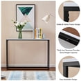 thumbnail image 3 of SYTHERS 42" Console Table, Faux Marble Narrow Sofa Table, MDF Entry Table, Accent Coffee Table with Metal Frame, for Hallway, Entrance Hall, Foyer, Corridor, Living Room, 3 of 7
