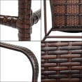 thumbnail image 5 of 2PCS High Bar Arm Chairs, 27.6" Seat Height Outdoor Patio Chair Furniture Set, Patio Conversation Bistro Bar Chair, S2181, for 2 People, Iron, Teslin Mesh, 5 of 8