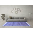 thumbnail image 3 of Ahgly Company Indoor Rectangle Abstract Blue Modern Area Rugs, 2' x 4', 3 of 4
