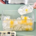 thumbnail image 5 of Compact Ice Cube Tray with Lid and Bin,Mini Press-Type Ice Cube Maker for Freezer,Space-Saving Small Ice Bucket with Tongs for RV,Office,Mini Ice Cube Trays,BPA-Free, 5 of 9
