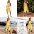 thumbnail image 5 of Xixirimido Yellow Zebra Stripe Matching Couple Outfits His and Hers Set Men's Button Down Shirt & Women's Sleeveless Midi Dress Summer Casual Beach Vacation Clothes, 5XL, 5 of 7