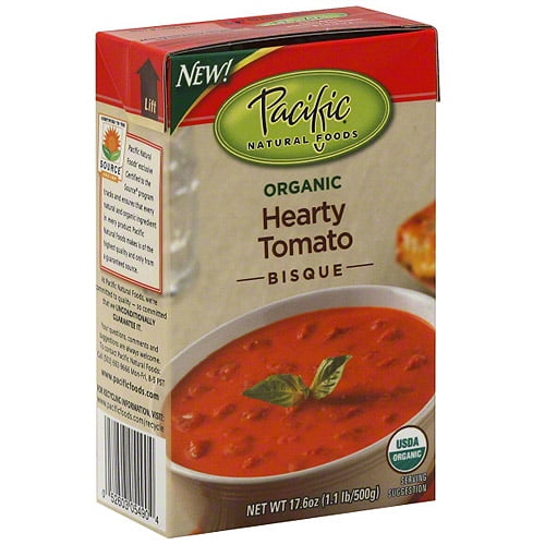 Pacific Natural Foods Hearty Tomato Bisque Soup, 17.6 oz (Pack of 12