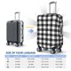 thumbnail image 4 of Balery Black White Plaid Funda de equipaje, fundas para maletas, elástica, lavable, protector de maletas, compatible con maletas de 18 a 32 pulgadas-Medium, 4 of 7