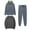Dark Gray, variant on Brondbend Womens Sweat Suits 3 Piece Set Tracksuit Women Long Sleeved Hooded Front Pocket Solid Pullover Sweatshirt and Casual Sweatpant Outfit Loose Fall Winter Athletic Set,Beige